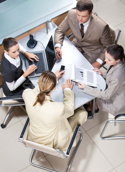 Foto stock: Ocupación · grave · de · trabajo · mesa