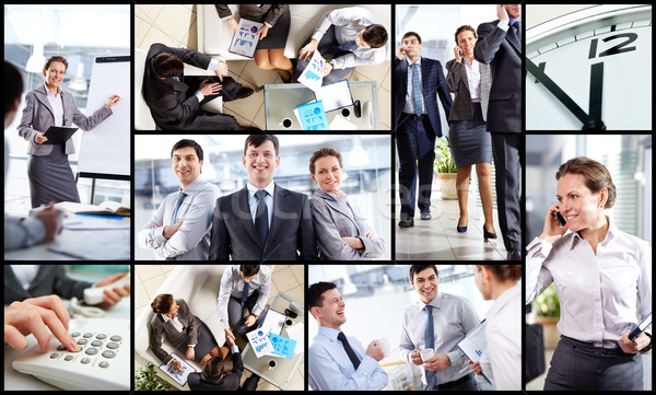 Afaceri atmosfera parteneri de afaceri muncă birou Imagine de stoc © pressmaster
