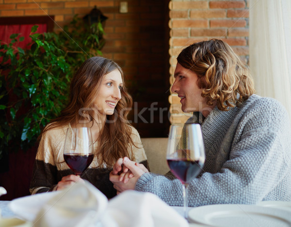 愛 肖像 好色な 飲料 赤ワイン ストックフォト © pressmaster