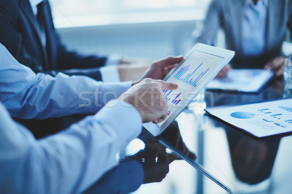 Working with electronic document Stock photo © pressmaster