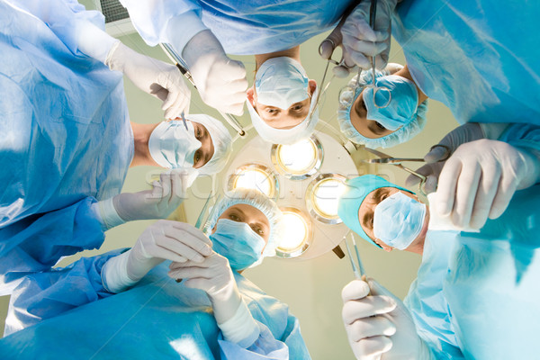 синих воротничков рабочие команда медицинской сотрудников хирургический Сток-фото © pressmaster