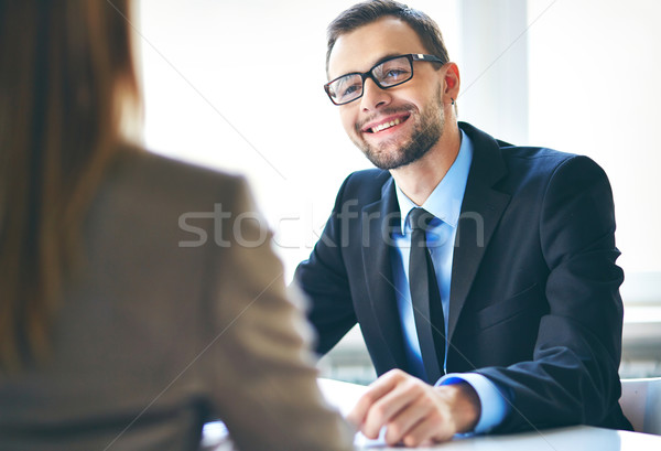 Rekrutierung Bild jungen Geschäftsmann Business Büro Stock foto © pressmaster