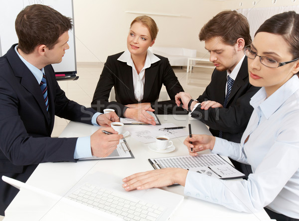 Einsatzbesprechung Porträt arbeiten Sitzung Business Stock foto © pressmaster