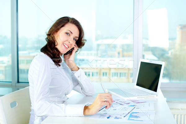 Cheerful business lady Stock photo © pressmaster