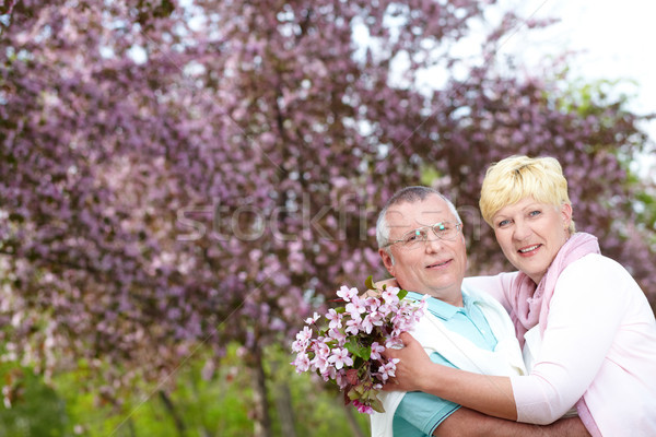 Amourösen Paar glücklich reifen Blüte Stock foto © pressmaster