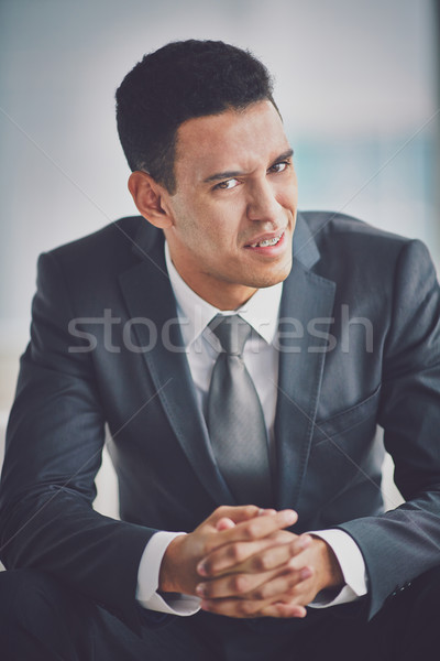 Missverständnis jungen Geschäftsmann Anzug Business Stock foto © pressmaster