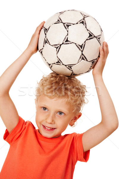 Foto stock: Deporte · nino · imagen · pelota · cabeza