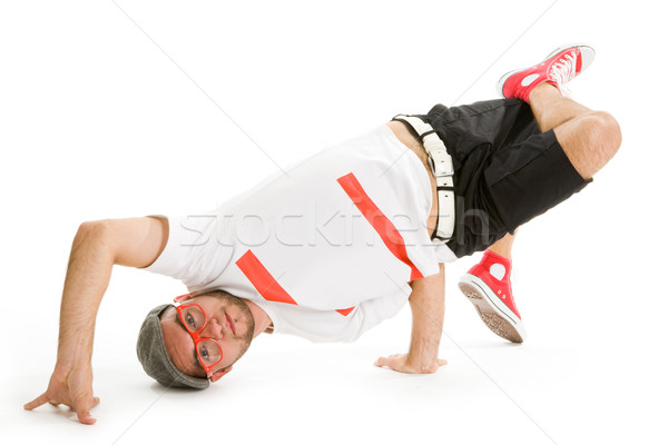 Akrobata fotó okos férfi előad törik Stock fotó © pressmaster