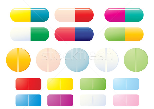 pills-icon-set         Stock photo © pressmaster