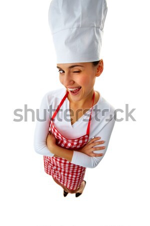 Konyha munkás portré boldog női szakács Stock fotó © pressmaster