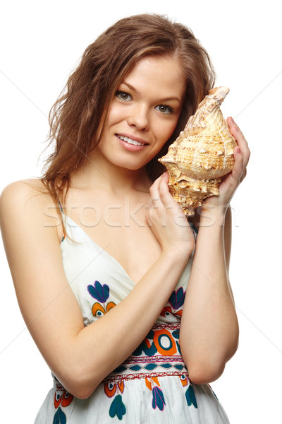 Girl with shell  Stock photo © pressmaster