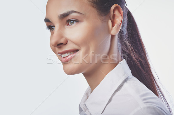 Souriant fille belle Homme naturelles maquillage [[stock_photo]] © pressmaster