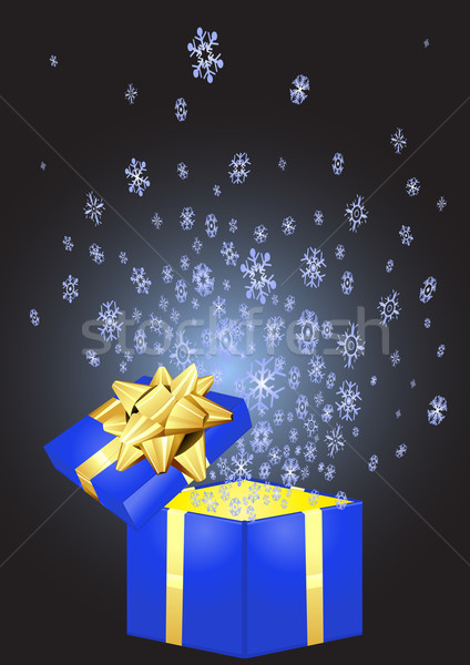 open blue giftbox  Stock photo © pressmaster