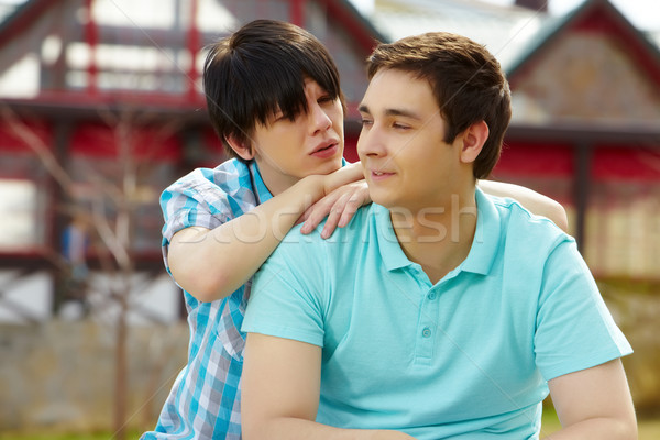 Stok fotoğraf: Eşcinsel · çift · genç · adam · erkek