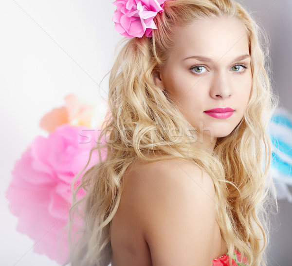 Mooie blond prachtig vrouw naar Stockfoto © pressmaster