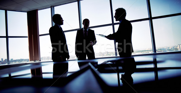 Schaduwrijk business afbeelding manager bespreken kantoor Stockfoto © pressmaster