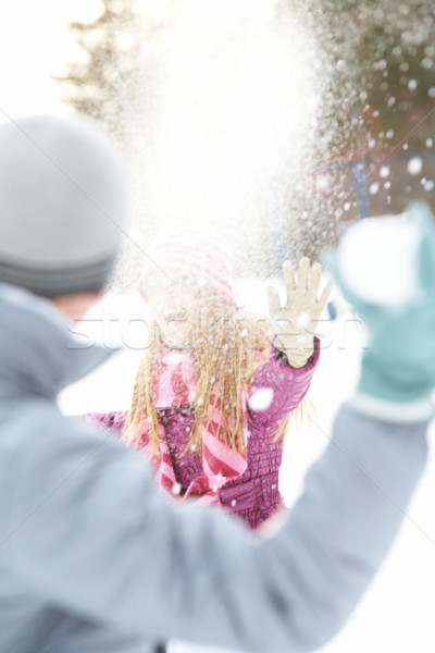 Playing with snow Stock photo © pressmaster