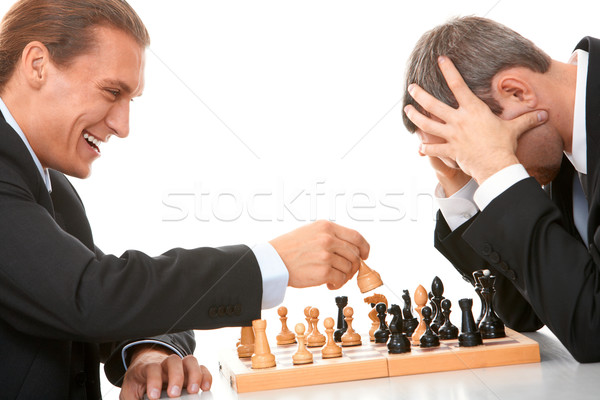 Mağlup görüntü işadamları oynama satranç iş Stok fotoğraf © pressmaster