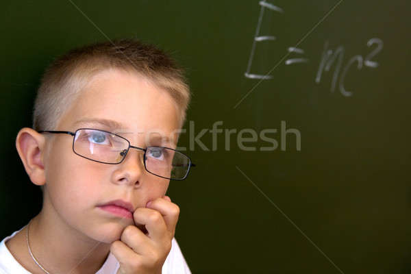 Stock photo: Thoughtful lad