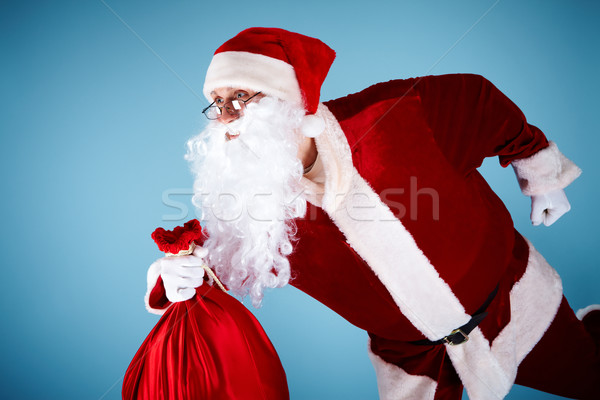 趕快 照片 快樂 聖誕老人 運行 紅色 商業照片 © pressmaster