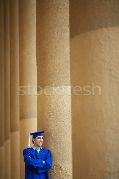 Stock fotó: Boldog · diplomás · portré · érettségi · diák · nevet
