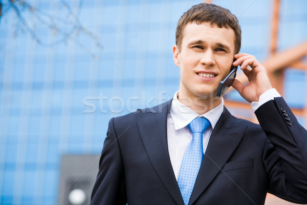 Beschäftigt Unternehmer Porträt erfolgreich junger Mann fordern Stock foto © pressmaster