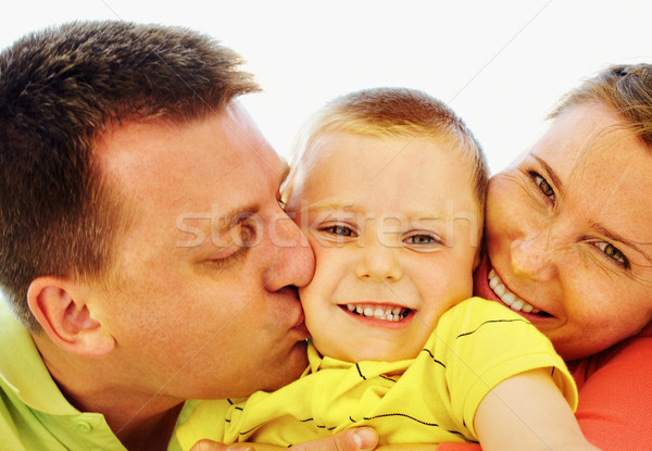 Devotament portret fericit copil familie dragoste Imagine de stoc © pressmaster