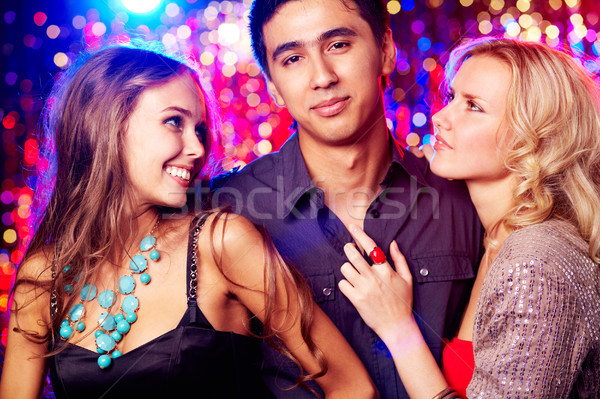 Teilung guy Bild glücklich Mädchen clubbing Stock foto © pressmaster
