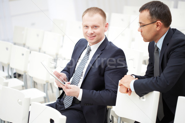 Travail conférence deux affaires séance chaises [[stock_photo]] © pressmaster