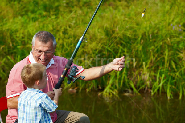Halászat fotó nagyapa unoka nyár család Stock fotó © pressmaster