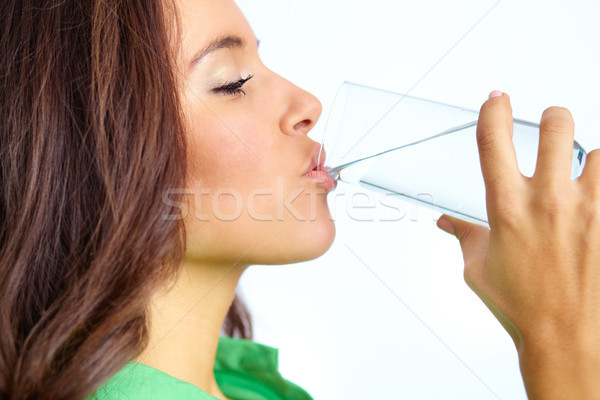 Apa potabila destul de fată femeie apă Imagine de stoc © pressmaster