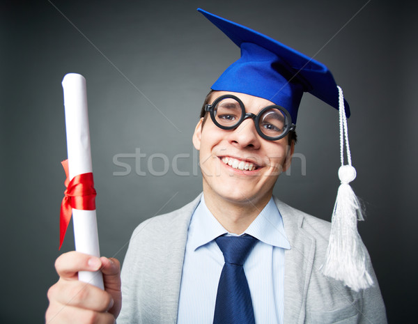 Certificado retrato funny estudiante Foto stock © pressmaster