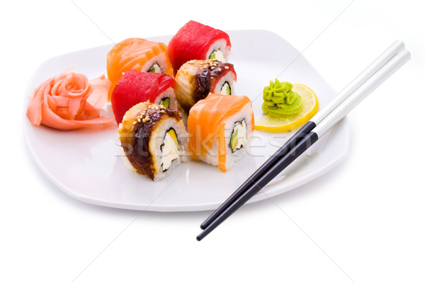 Zdjęcia stock: Maki · obraz · sushi · serwowane · wasabi