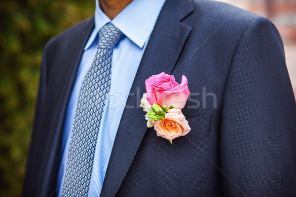 Damat adam kravat erkek evli kutlama Stok fotoğraf © prg0383