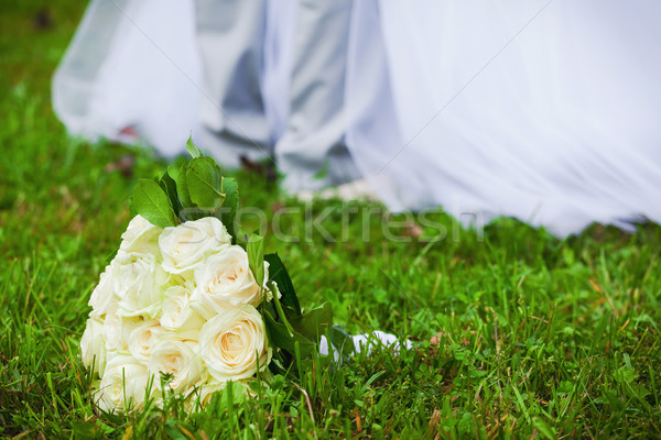 Bukiet ślubny ślub miłości projektu liści Zdjęcia stock © prg0383