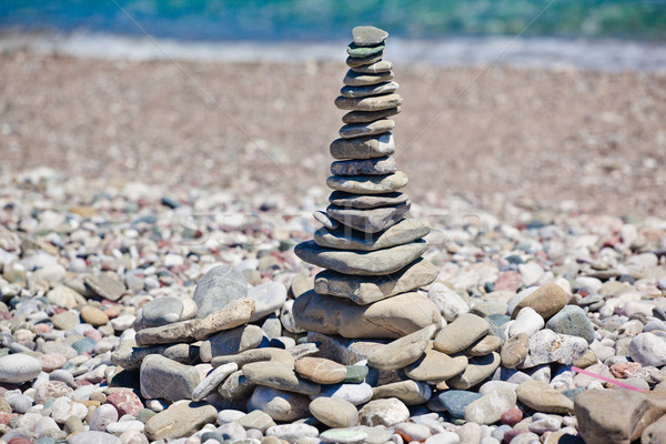 Stock photo: pyramid of stones