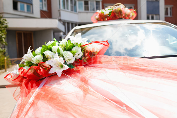 Düğün araba dekorasyon güzel mutlu Stok fotoğraf © prg0383