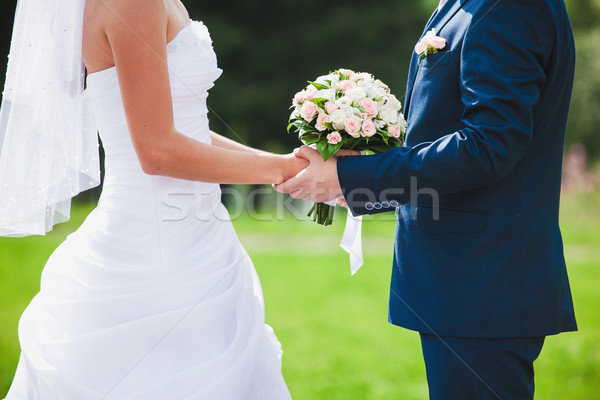Gyönyörű esküvői ceremónia darab ahogy fotó kéz Stock fotó © prg0383