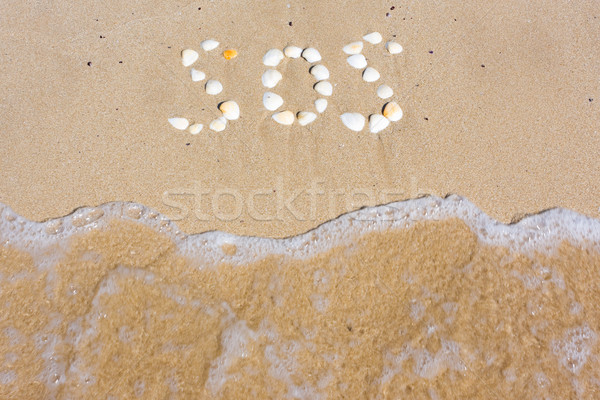 Plaj sos kum su doğa deniz Stok fotoğraf © prg0383