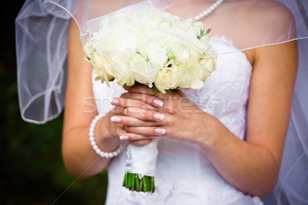 Noiva buquê buquê de casamento flor amor Foto stock © prg0383