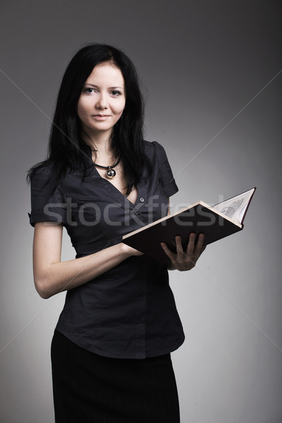 красивая женщина деловой женщины книга работник работу белый Сток-фото © prg0383