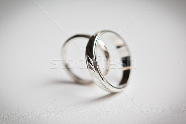 золото обручальными кольцами белый рук невеста красный Сток-фото © prg0383
