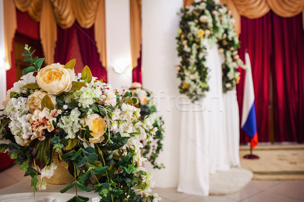 Bella cerimonia di nozze design decorazione elementi fiori Foto d'archivio © prg0383