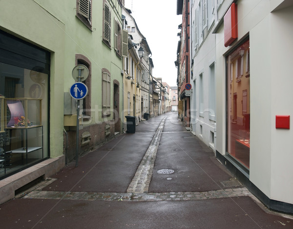 Stock foto: Wet · Straße · Landschaft · wenig · Haus