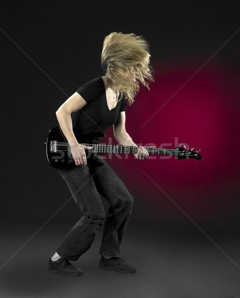 playing bass guitar Stock photo © prill