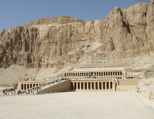 Deir el-Bahri in sunny ambiance Stock photo © prill