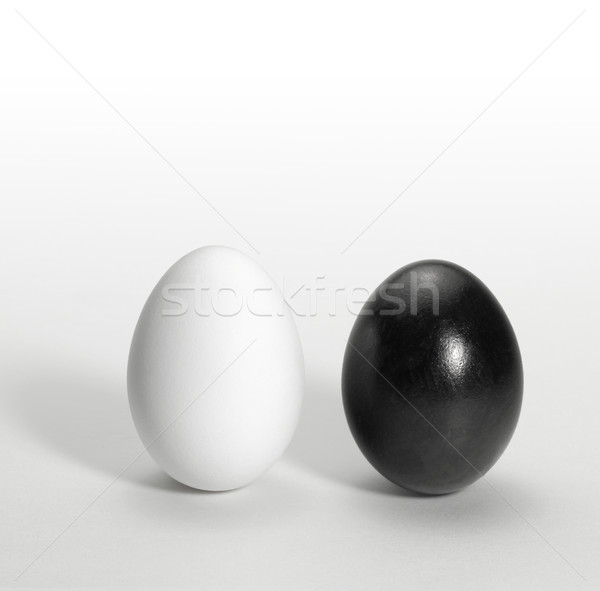Bianco nero uovo simbolico lato luce Foto d'archivio © prill