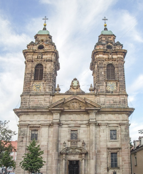 Kirche Stadt Haus Gebäude Architektur Turm Stock foto © prill