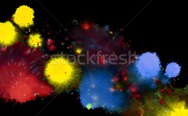 colored paint splatters Stock photo © prill