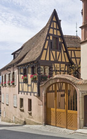 Stockfoto: Idyllisch · landschap · dorp · zomer · architectuur · steegje